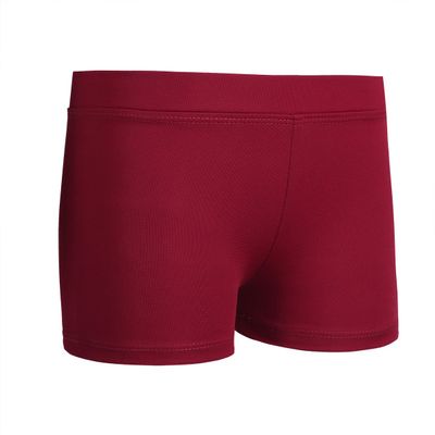 Kaerm Kids Girls Soild Athletic Booty Short Shorts Gymnastics Hot Pants Sports Workout Running Dance Activewear Burgundy 10