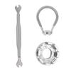 QKURT 3 Pack of Bike Spoke Wrench Kit, Forged Steel Bike Rim Correct Tool Bicycle Spoke Tool-Grey view 1