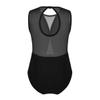 Choomomo Kids Girls Mesh Splice Sleeveless Ballet Dance Leotard Gymnastic Exercise Sports Running Jumpsuit Black 4-5 view 2