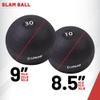 Lifeline Fitness Weighted Slam Ball - Easy to Grip Slam Ball for Home Gym and HIIT Workouts - 8 lb. view 2