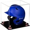 Acrylic Display Case for Baseball Batting Helmet Premium Baseball Display Case with Black Base and Polished Edges Durable Display Cases for Collectibles .Dim:12.25" L x 10" W x 10.5" H (V22) view 1