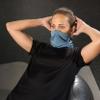 Copper Fit Unisex Adult Guardwell Face Cover and Neck Gaiter, Blue view 4