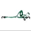 1 Inch x 6 Ft 3 Point Cam Buckle Tie Down, S Hook On Fixed End, Adjustable Strap Has A Sliding S Hook (Green) view 1