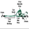 1 Inch x 6 Ft 3 Point Cam Buckle Tie Down, S Hook On Fixed End, Adjustable Strap Has A Sliding S Hook (Green) view 2