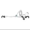 1 Inch x 6 Ft 3 Point Cam Buckle Tie Down, S Hook On Fixed End, Adjustable Strap Has A Sliding S Hook (White) view 1