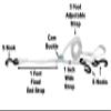 1 Inch x 6 Ft 3 Point Cam Buckle Tie Down, S Hook On Fixed End, Adjustable Strap Has A Sliding S Hook (White) view 2