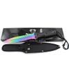 Snake Eye Tactical 12.5" Heavy Duty Fixed Color Blade Hunting Knife w/Nylon Sheath (Rainbow) view 1