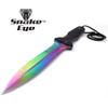 Snake Eye Tactical 12.5" Heavy Duty Fixed Color Blade Hunting Knife w/Nylon Sheath (Rainbow) view 2