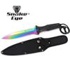 Snake Eye Tactical 12.5" Heavy Duty Fixed Color Blade Hunting Knife w/Nylon Sheath (Rainbow) view 3