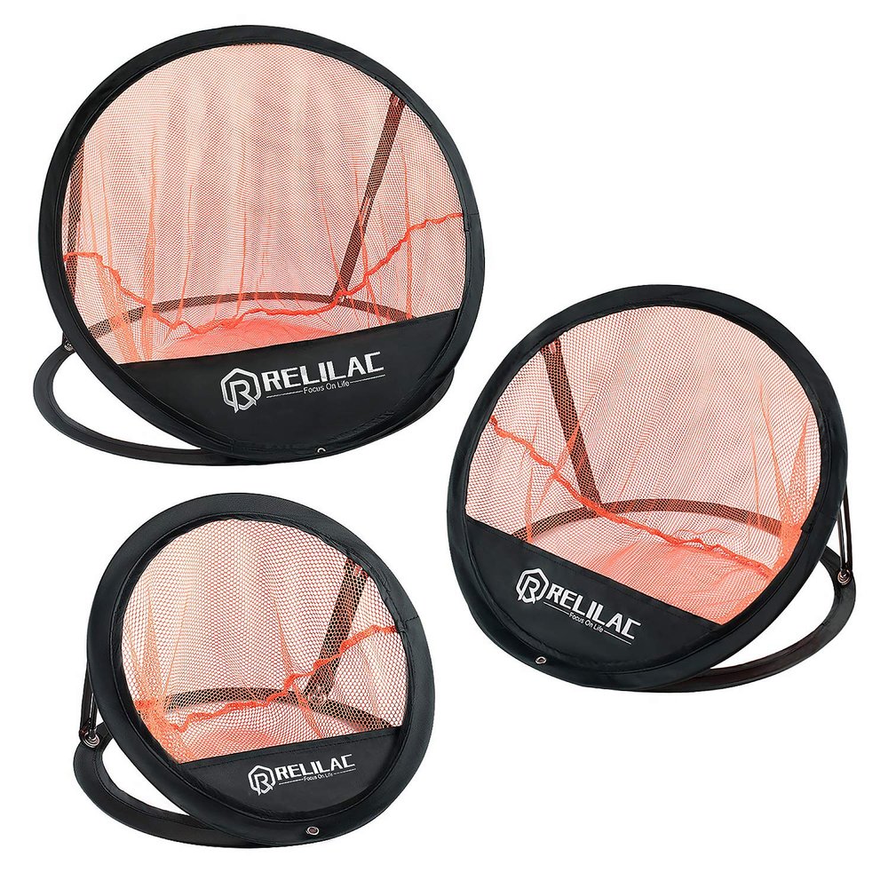 RELILAC Pop Up Golf Chipping Practice Net Set - Indoor/Outdoor Golfing Target Accessories for Golf Practice - Improve Your Short Game - Gifts for Men, Dad, Mom, Husband, Women, Kid, Golfers