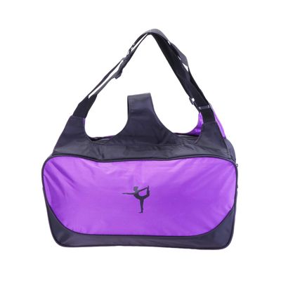 Garneck Yoga Nylon Large Yoga Mat Tote Sling Multi Purpose Shoulder Bag Gym Bag with Mat Holder for Traveling Shopping (Purple)
