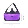 Garneck Yoga Nylon Large Yoga Mat Tote Sling Multi Purpose Shoulder Bag Gym Bag with Mat Holder for Traveling Shopping (Purple) view 2