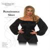 Underwraps Woman's Costume Renaissance Shirt with Attached Cincher Black view 2