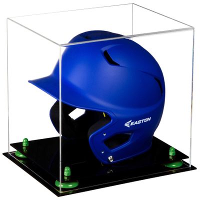 Acrylic Display Case for Baseball Batting Helmet Premium Baseball Display Case with Black Base and Polished Edges Durable Display Cases for Collectibles .Dim:12.25" L x 10" W x 10.5" H (V22)