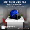 Acrylic Display Case for Baseball Batting Helmet Premium Baseball Display Case with Black Base and Polished Edges Durable Display Cases for Collectibles .Dim:12.25" L x 10" W x 10.5" H (V22) view 2