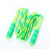HAPYLY Soft Beaded Jump Rope Sports Plastic Segmented Jump Rope Skipping Rope Adjustable Tangle-Free Fancy Rope for Children Men and Women (Purple+ Green) view 2
