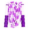 HAPYLY Soft Beaded Jump Rope Sports Plastic Segmented Jump Rope Skipping Rope Adjustable Tangle-Free Fancy Rope for Children Men and Women (Purple+ Green) view 3