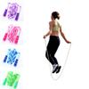 HAPYLY Soft Beaded Jump Rope Sports Plastic Segmented Jump Rope Skipping Rope Adjustable Tangle-Free Fancy Rope for Children Men and Women (Purple+ Green) view 4