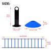 Speed Train Kit, and Spped Training Ladder 19Ft Flat Ladder + 10pcs Disc Cones Health Ideal Fitness Exercise Drill Equipment(Blue) Athletics Supplies Speed Ladder Ladder Set view 2