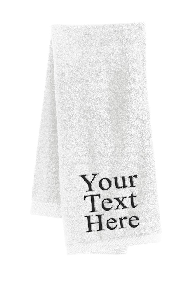 Personalized Fitness Towel (16"x26", 14"x32") - Add Your Embroidered Name, Monogram or Logo - Custom Gym Hand Towels for Workout, Yoga, Golf, Tennis, Camping