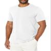 BELLA+CANVAS Mens Airlume Cotton Crew Tee T Shirt, White, X-Large US view 1