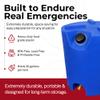 Legacy Food Storage Stackable Emergency Water Storage Container, Long Term 30 Gallon Water Tank with Water Treatment Drops, for Camping, Prepping, Survival, 21.25H, 19.5W, 24.5D - 1 Tank view 4