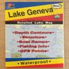 Fishing Hot Spots Lake Geneva Detailed Lake Map (L241) Wisconsin Series view 1