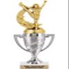 Cheerleading Trophy, 11" Silver Cup Forward Cheer Trophies Includes Free Engraving, 10 Pack Prime view 1