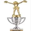 Crown Awards Cheerleader Trophy, 11" Silver Cup Cheer Trophies Includes Free Engraving, 10 Pack view 1