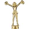 Crown Awards Cheerleader Trophy, 11" Silver Cup Cheer Trophies Includes Free Engraving, 10 Pack view 2