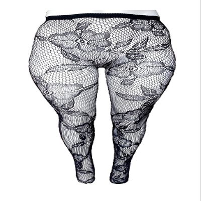 Killer Legs Women's Lace & Roses Fishnet Pantyhose 168YD101Q Florals in Bloom - Queen
