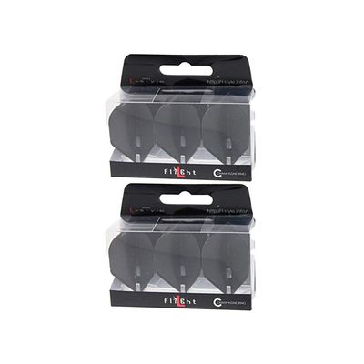 LSTYLE L1 Standard Dart Flights  PRO  Black  2 Sets  Pre-Molded