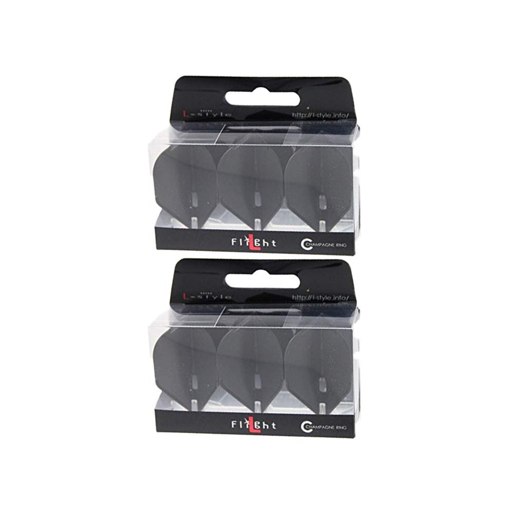 LSTYLE L1 Standard Dart Flights PRO Black 2 Sets Pre-Molded