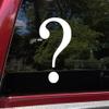 Minglewood Trading White - Question Mark Vinyl Decal - Punctuation - Die Cut Sticker - 8w x 15h inches view 1