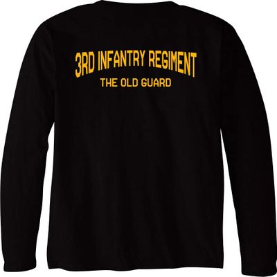 3rd Infantry Reg The Old Guard Long Sleeve Tee Shirt - XX-Large Black
