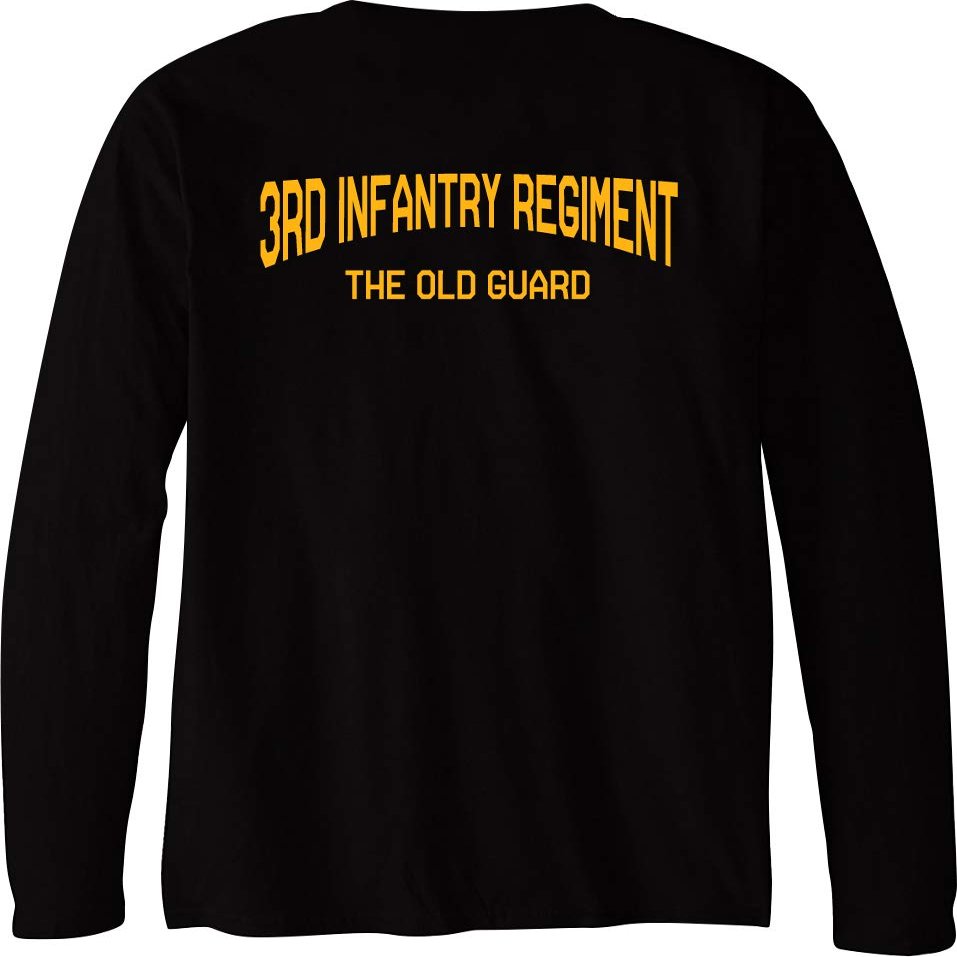 3rd Infantry Reg The Old Guard Long Sleeve Tee Shirt - XX-Large Black