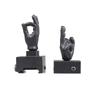 Stinger Novelty Finger Sight Set, Front and Rear Iron Sight Set, Fit Picatinny Rail and Weaver (Black Color, Straight 90 Degree) view 1
