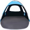NXONE Beach Tent Sun Shade Shelter for 2-3 Person with UV Protection, Extended Floor, 3 Mesh Roll Up Windows & 8.0mm Fiberglass RodsCarry Bag Included (Dark Shelter-Ocean Blue) view 1