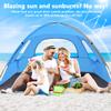 NXONE Beach Tent Sun Shade Shelter for 2-3 Person with UV Protection, Extended Floor, 3 Mesh Roll Up Windows & 8.0mm Fiberglass RodsCarry Bag Included (Sky Blue) view 3