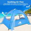 NXONE Beach Tent Sun Shade Shelter for 2-3 Person with UV Protection, Extended Floor, 3 Mesh Roll Up Windows & 8.0mm Fiberglass RodsCarry Bag Included (Sky Blue) view 4