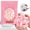 50 Pieces Compressed Towels Tablets, Portable Disposable Cotton Hypoallergenic Dehydrated Expandable Compressed Face Towels Travel Washcloths Coin Tissues for Home Beauty and Outdoors Hiking Camping view 2