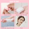 50 Pieces Compressed Towels Tablets, Portable Disposable Cotton Hypoallergenic Dehydrated Expandable Compressed Face Towels Travel Washcloths Coin Tissues for Home Beauty and Outdoors Hiking Camping view 3