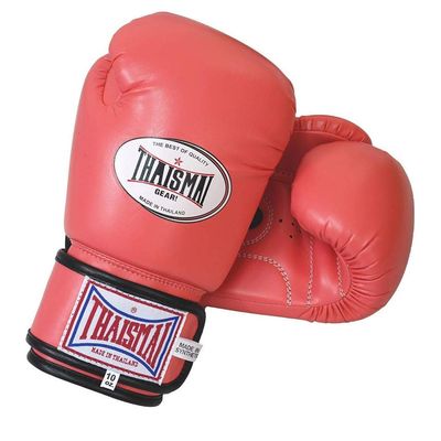 Thaismai Muay Thai Style Boxing Gloves Polyurethane Synthetic Leather Material Old Rose Color (12)