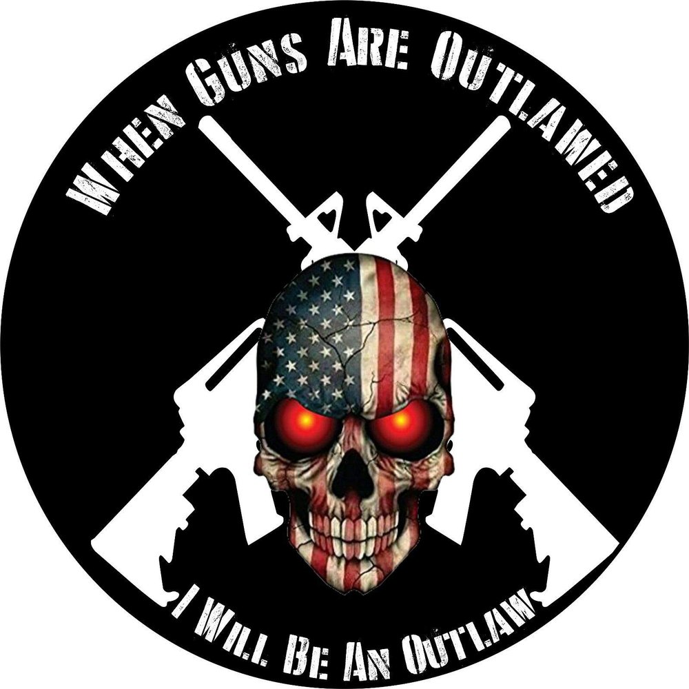 2A When Guns are Outlawed I Will Be an Outlaw Vinyl Sticker for Car Truck Window Sticker Car Bumper Decal 5"  5"
