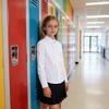 Bienzoe Girls Shirt Long Sleeve: White Button Up Kids School Uniform Cotton Oxford Collared Ruffle Dress Blouse Size XL view 2