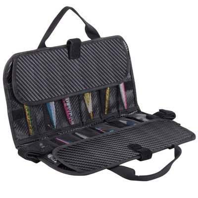 Goture 24 Pockets Internal & External Combination Portable Vertical Jigs Lure Bag Fishing Gear Bag with Nylon Button - 13.39 Inches by 7.87 Inches