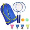 Badminton Racket for Children 1 Pair, Nylon Alloy Durable Badminton Racquet Set for Kids Indoor/Outdoor Sport GameIncluding 4 Badminton and 2 Table Tennis (Blue) view 1