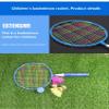Badminton Racket for Children 1 Pair, Nylon Alloy Durable Badminton Racquet Set for Kids Indoor/Outdoor Sport GameIncluding 4 Badminton and 2 Table Tennis (Blue) view 2