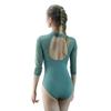 119141030 Baiwu Lace Fashion Dancewear Sleeve Ballet Leotard (Green, M) view 3