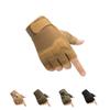 HYCOPROT Fingerless Tactical Gloves, Protective Breathable Lightweight Outdoor Gloves for Hunting, Motorcycling, Climbing (M, Yellow)